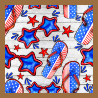 4th Of July Flip Flops Seamless Pattern Vintage Tee | Teevron