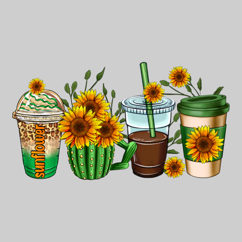 Sunflowers Coffee Cups Premium Tee by AdoDesignShop | Teevron