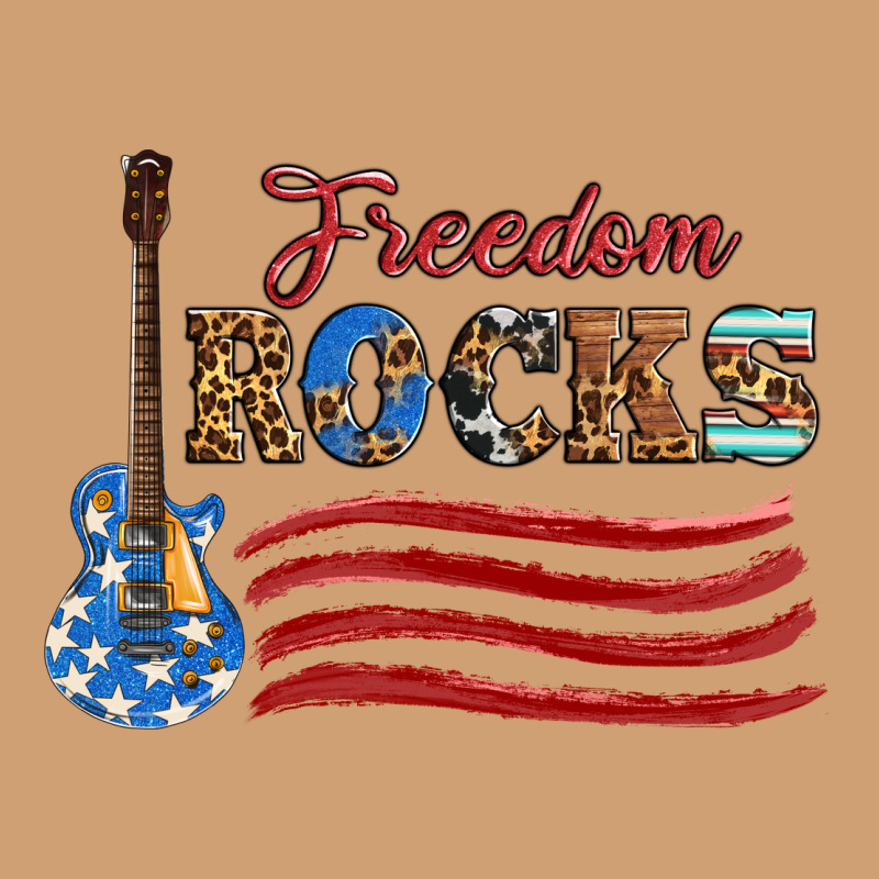 Freedom Rocks With Guitar Vintage Tee by Artiststas | Teevron