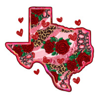 valentine' s day texas map with roses | Teevron