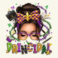 Mardi Gras Principal Caucasian Messy Bun Premium Hoodie | Teevron