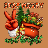 Stay Merry And Bright Peace Hand Heavyweight Hoodie | Teevron