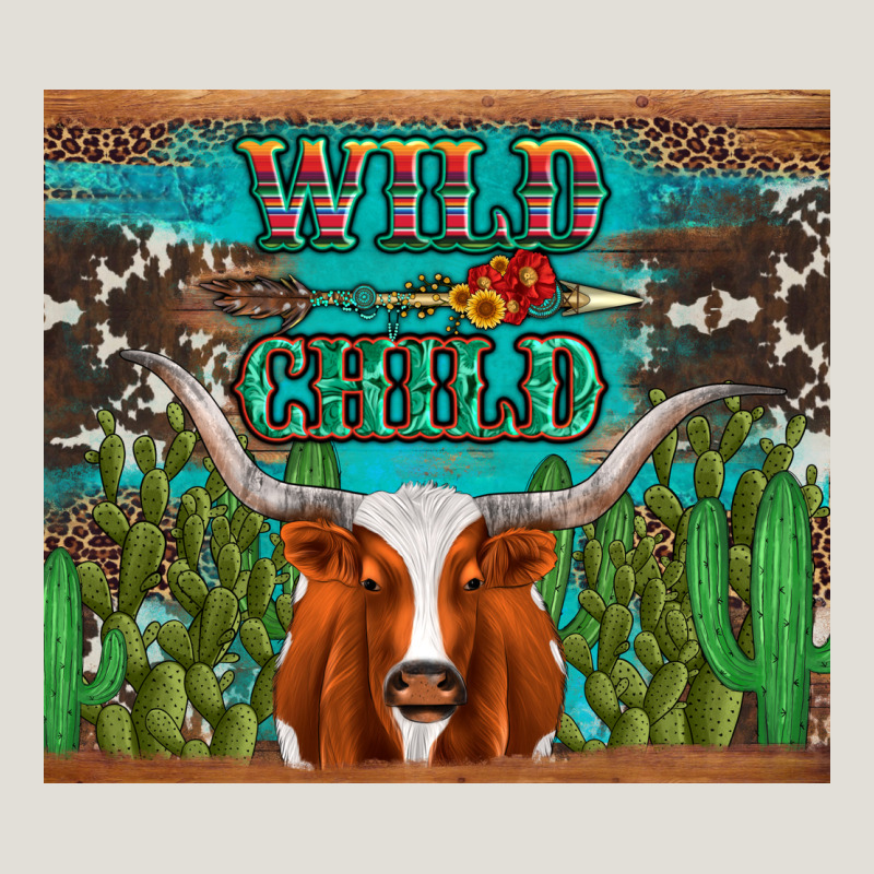 Whild Child Longhorn  Cactus Cowhide Heavy Core Tee by Artiststas | Teevron