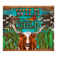 whild child longhorn  cactus cowhide | Teevron