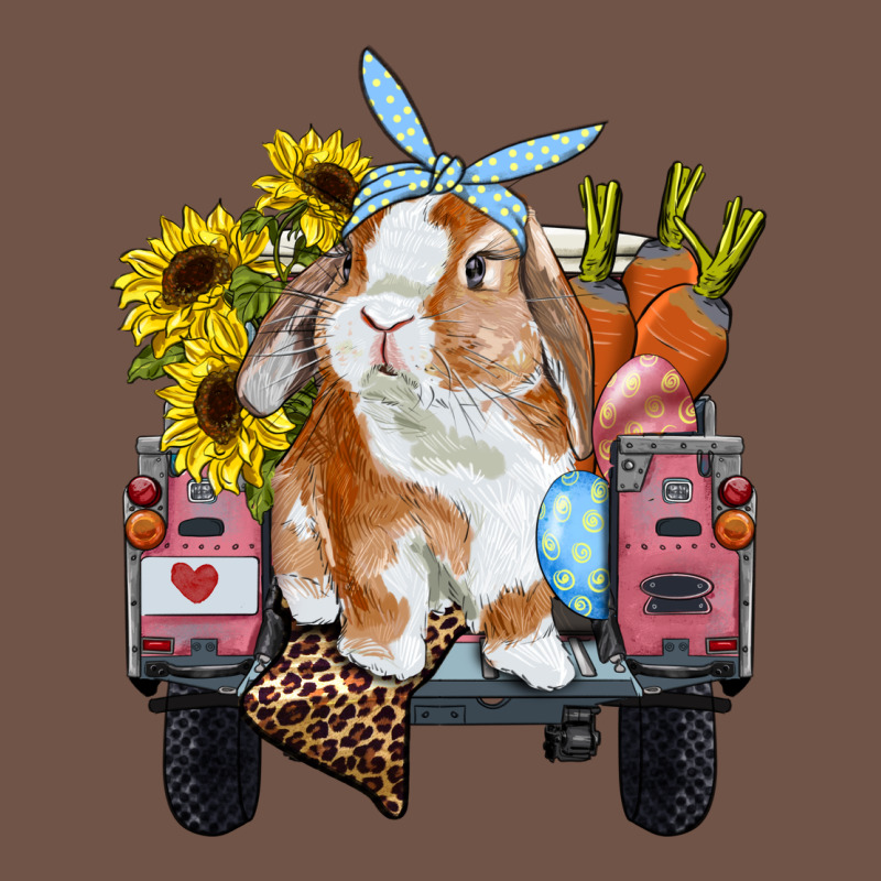 Easter Truck With Bunny Sunflowers And Eggs Premium Sweatshirt by RanaPortraitStore | Teevron