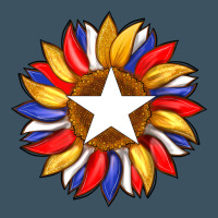 American Flag And Sunflower With Star Urban Heavy Tee | Teevron