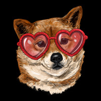 Shiba Inu With Love Glasses Ladies Tee | Teevron