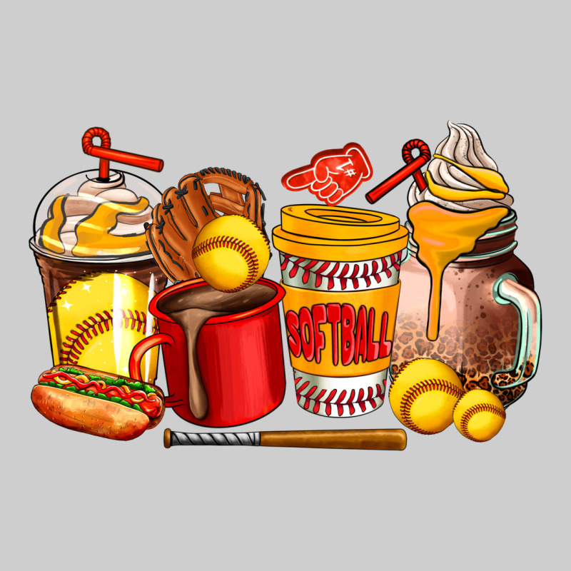 Softball Coffee Cups Premium Tee by AdoDesignShop | Teevron