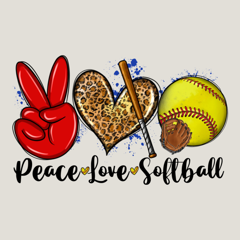 Peace Love Softball Heavy Core Tee by Zillion Design Studio | Teevron
