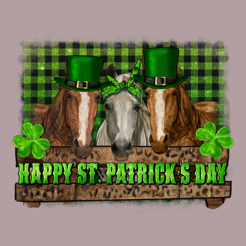 Happy St. Patrick's Day Horses With Leprechaun Hat And Bandana Vintage Hoodie by RanaPortraitStore | Teevron
