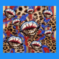 American Flag Lips Leopard Classic Tee | Teevron