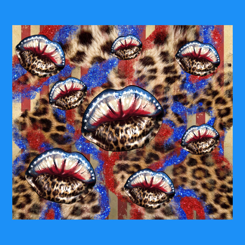 American Flag Lips Leopard Classic Tee by NancyCooperArtShop | Teevron