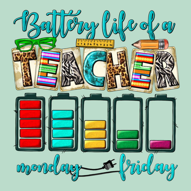 Battery Life Of A Teacher Monday Friday Premium Hoodie by NancyCooperArtShop | Teevron