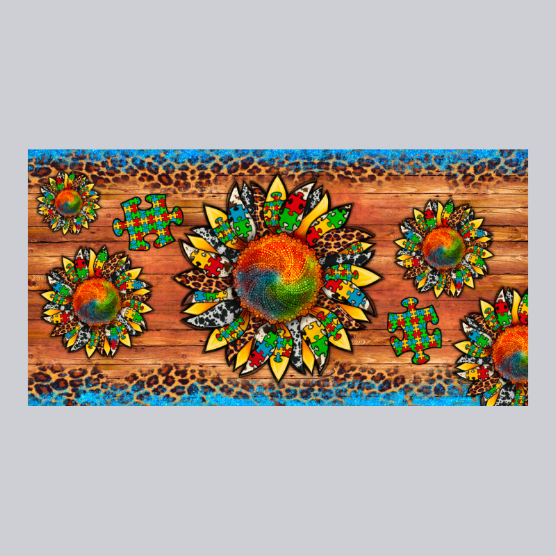 Autism Awareness Sunflower Puzzle License Plate Heavyweight Sweatshirt by Artiststas | Teevron