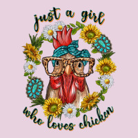 Just A Girl Who Loves Chicken With Sunflowers And Gemstone Ladies Tee | Teevron