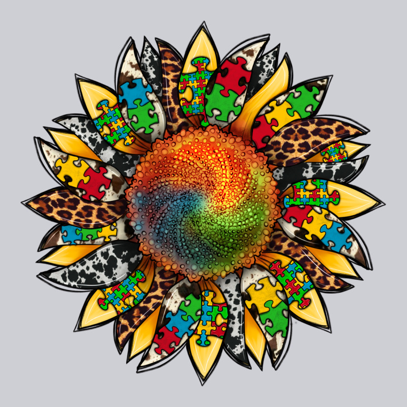 Autism Awareness Cowhide Leopard Sunflower Heavyweight Sweatshirt by Artiststas | Teevron