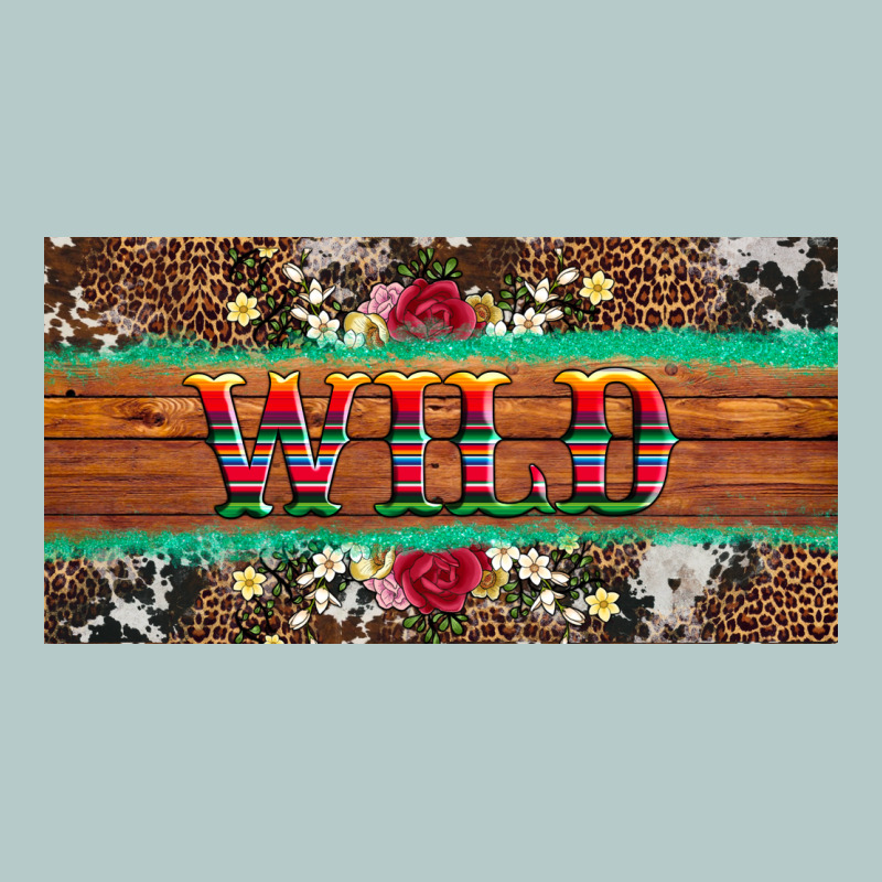 Western Wild And Floral Leopard  Cowhide Licanse Plate Heavy Core Tee by Artiststas | Teevron