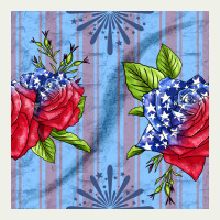 Patriotic Rose Urban Heavy Tee | Teevron