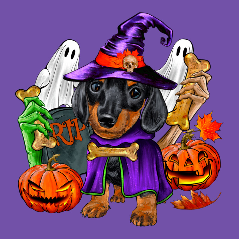 Halloween Dachshund Puppy Dog Premium Sweatshirt by RanaPortraitStore | Teevron