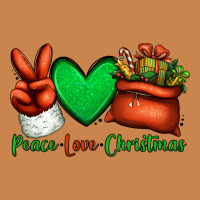 Peace Love Christmas Santa Claus Hand Heavyweight Hoodie | Teevron