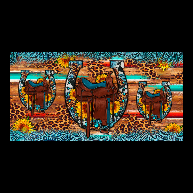 Saddle Horseshoe  Sunflower Leopard License Plate Heavyweight Sweatshirt by Artiststas | Teevron