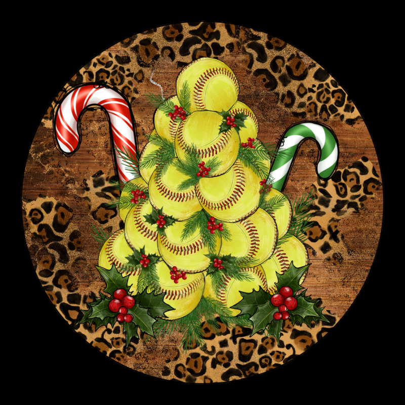 Softball Leopard Christmas Ladies Tee by RanaPortraitStore | Teevron