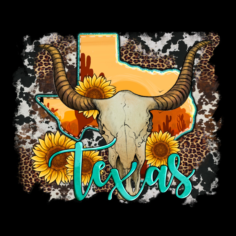 Western Texas  And Cowhide With Sunflower Heavy Core Tee by Artiststas | Teevron