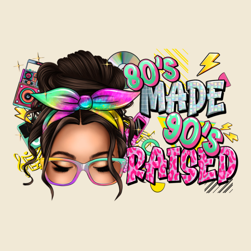 80s Made 90s Raised Messy Bun Ladies Tee by texasbilliewilder | Teevron