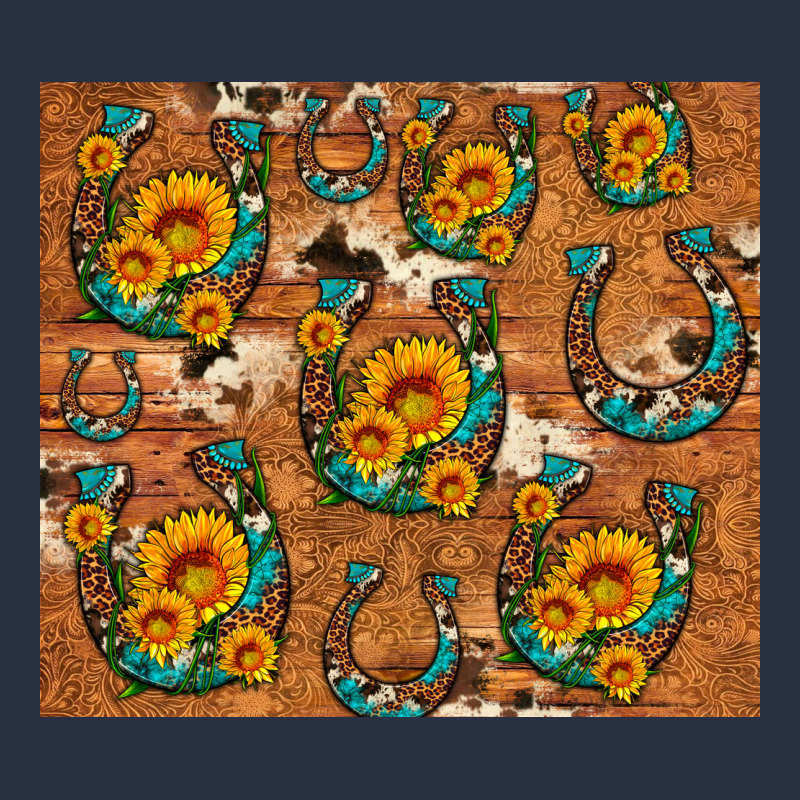 Sunflower Turquoise Leopard Cowhide Horseshoe Heavyweight Sweatshirt by Artiststas | Teevron