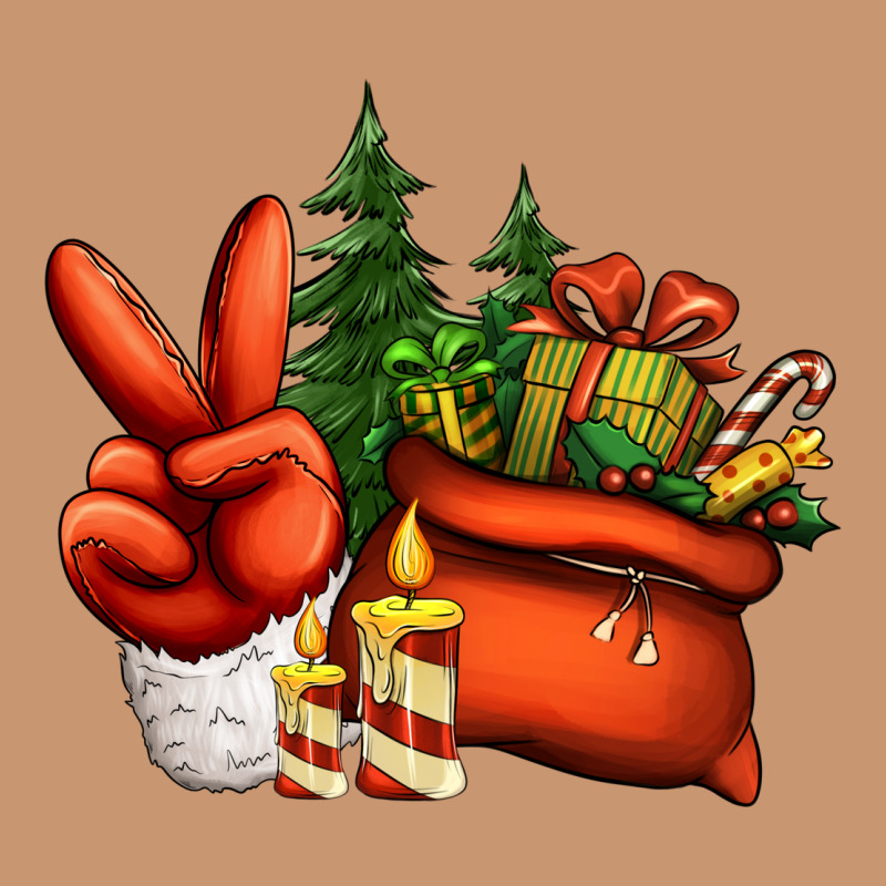 Christmas Santa Claus Peace Hand Heavyweight Hoodie by Jasminsmagicworld | Teevron