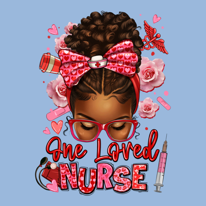 One Loved Nurse Afro Messy Bun Premium Hoodie by texasbilliewilder | Teevron