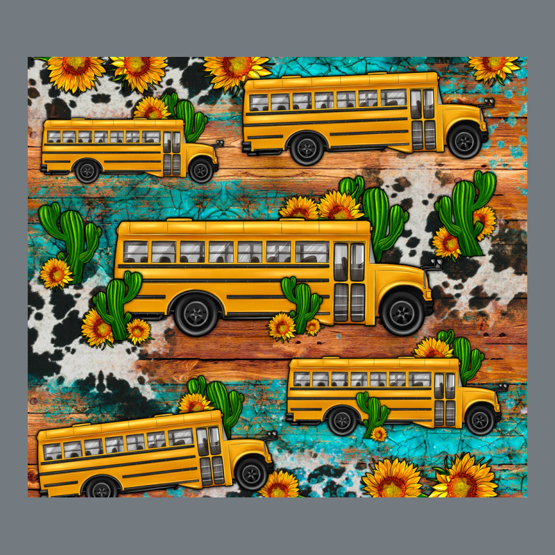 School Bus Cactus Sunflower Heavyweight Sweatshirt by Artiststas | Teevron
