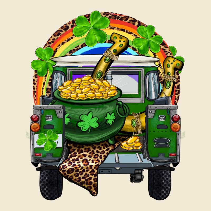 St Patrick's Day Truck With Pot Of Gold Horseshoe And Rainbow Ladies Tee by RanaPortraitStore | Teevron