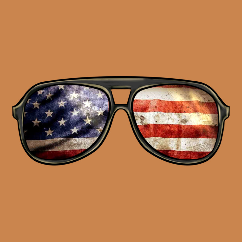Amerıcan Flag Glasses Heavyweight Hoodie by BarkalooDesign | Teevron