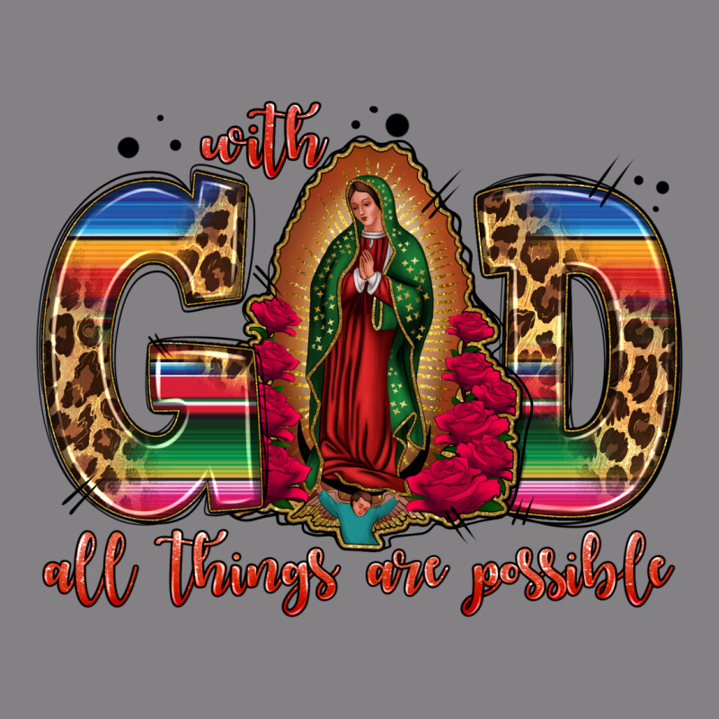 With God All Things Are Possible Lady Of Guadalupe Heavyweight Hoodie by Jasminsmagicworld | Teevron