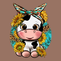Cute Cow With Sunflower And Leopard Premium Hoodie | Teevron