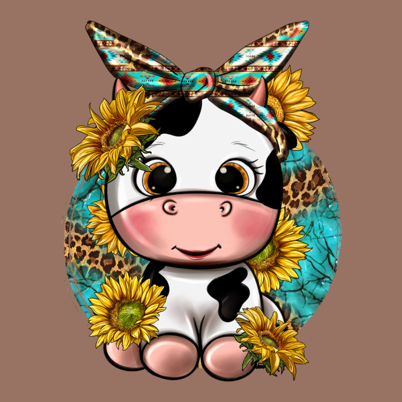 Cute Cow With Sunflower And Leopard Premium Hoodie by texasbilliewilder | Teevron