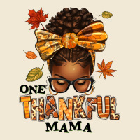 One Thankful Mama Afro Messy Bun Premium Tee | Teevron