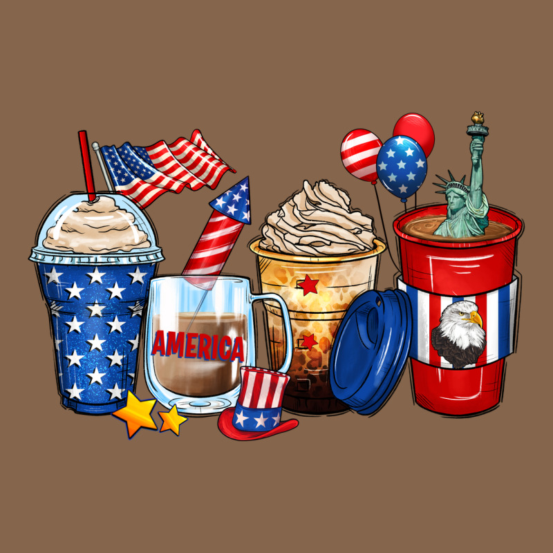 4th Of July Coffee Cups Premium Tee by Zillion Design Studio | Teevron