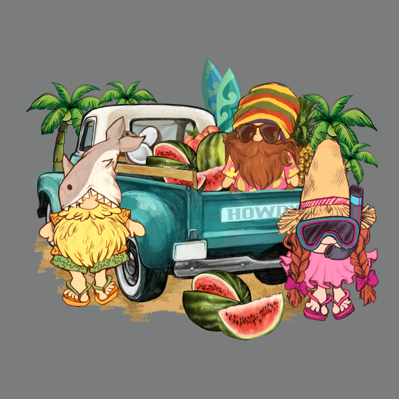 Summer Gnomies Truck Premium Hoodie by NancyCooperArtShop | Teevron
