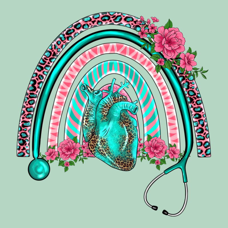 Nurse Life Spring Stethoscope Heart Rainbow Classic Tee by BarkalooDesign | Teevron