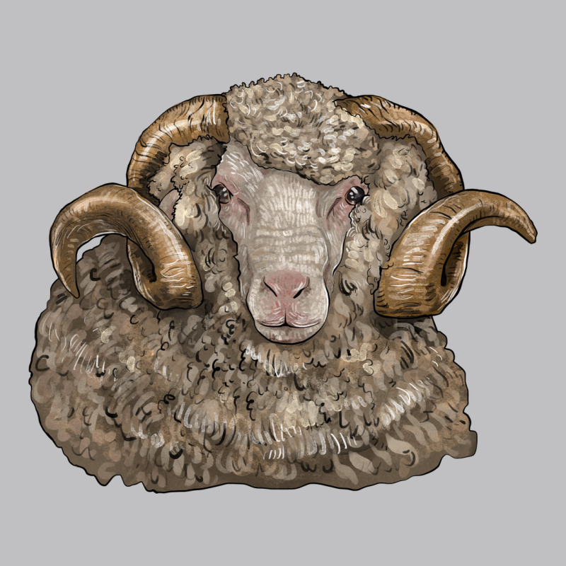 Merino Wool Sheep Head Long Sleeve Tee by LillyAllenDesigns | Teevron