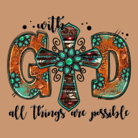 With God All Things Are Possible Gemstone Cross Heavyweight Hoodie | Teevron