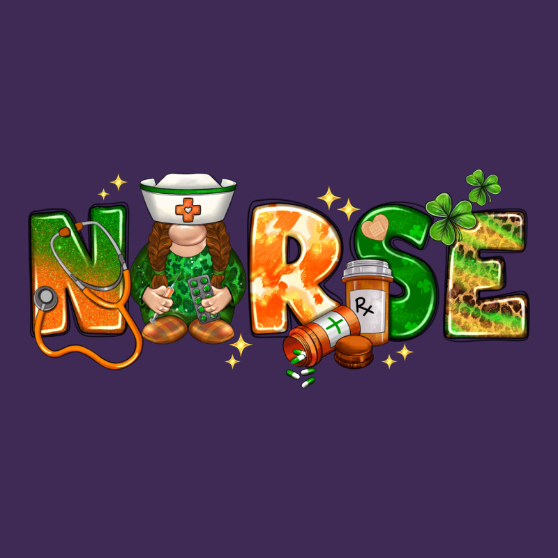 St Patricks Day Nurse With Gnome Premium Hoodie by NancyCooperArtShop | Teevron