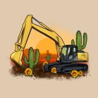Excavator Cactus Sunflower Sunset Heavyweight Sweatshirt | Teevron