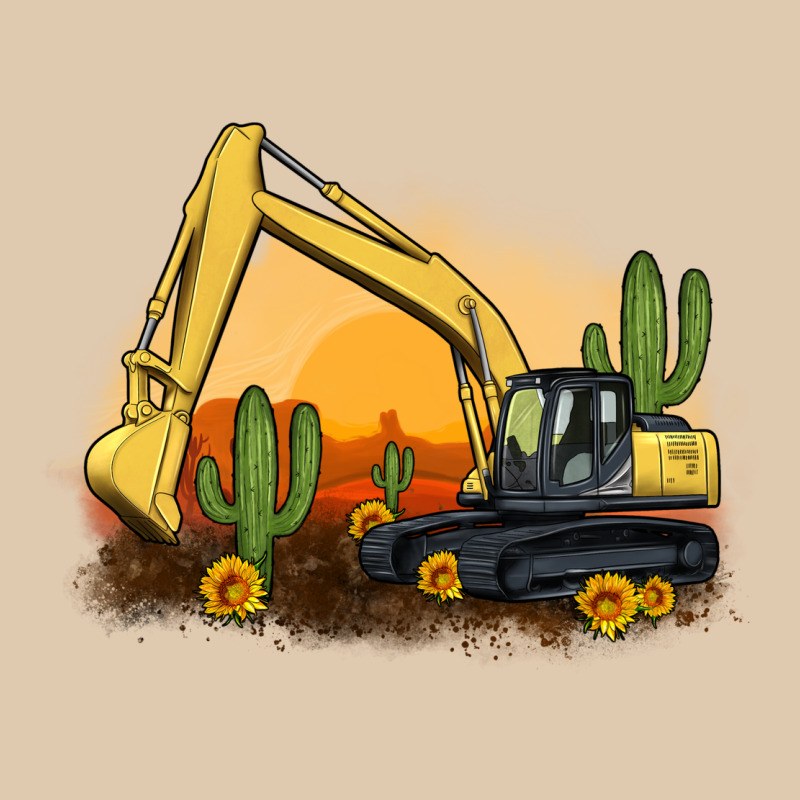 Excavator Cactus Sunflower Sunset Heavyweight Sweatshirt by Artiststas | Teevron