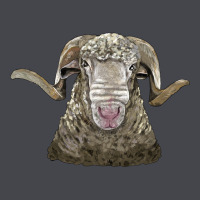 Rambouillet Sheep Head Long Sleeve Tee | Teevron