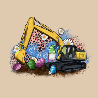 Easter Excavator Gnome Egg Leopard Heavyweight Sweatshirt | Teevron