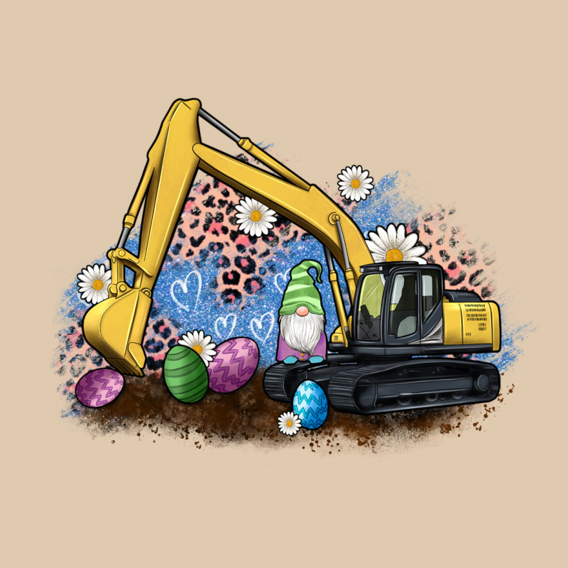 Easter Excavator Gnome Egg Leopard Heavyweight Sweatshirt by Artiststas | Teevron