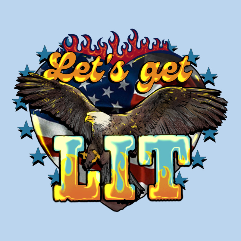 Lets Get Lit America Eagle Classic Tee by NancyCooperArtShop | Teevron